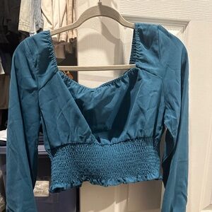 Cropped blouse top